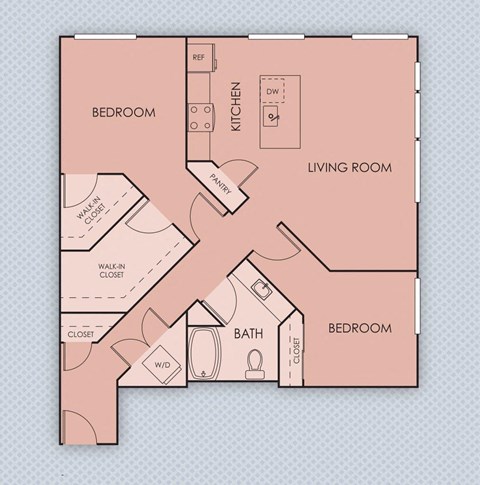 Tempo PDX Apartments D6 Floor Plan